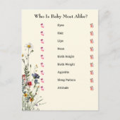 Wilde bloemen Baby shower Game Briefkaart (Voorkant)