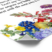 Wilde bloemen Baby shower Game Zeg geen Baby Poster (Hoek)