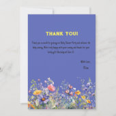 Wilde bloemen Baby shower Hartelijk dank Bedankkaart (Voorkant)