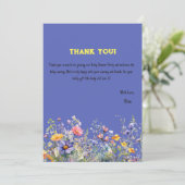 Wilde bloemen Baby shower Hartelijk dank Bedankkaart (Staand voorkant)
