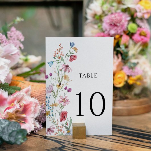 Wilde bloemen baby shower kaart