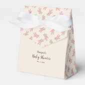 Wilde Bloemen Baby Shower Lente Bloem Roze Mooie  Bedankdoosjes (Voorkant Zijde)