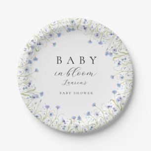 Wilde Bloemen Baby Shower Papieren Bordje