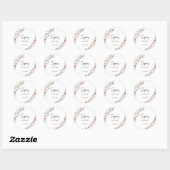 Wilde bloemen baby shower ronde sticker (Vel)