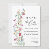 Wilde Bloemen Baby Shower Save The Date (Voorkant)