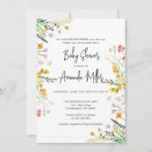 Wilde bloemen Baby shower Spring Save The Date (Voorkant)