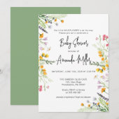 Wilde bloemen Baby shower Spring Save The Date (Voorkant / Achterkant)