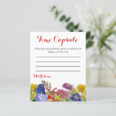 Wilde bloemen Baby shower Tijd Capsule Game (Staand voorkant)