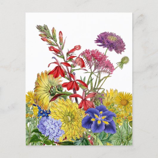 Wilde bloemen Baby shower Tijd Capsule Game (Achterkant)