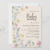 Wilde Bloemen Baby Shower Uitnodiging (Voorkant)