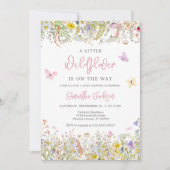 Wilde bloemen baby shower uitnodiging (Voorkant)
