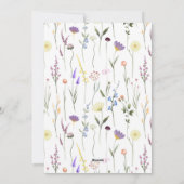 Wilde bloemen Baby shower Uitnodiging (Achterkant)