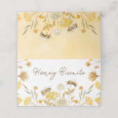 Wilde bloemen Baby shower van wilde bijen Plaatskaartje (Buitenkant ongevouwen)