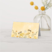 Wilde bloemen Baby shower van wilde bijen Plaatskaartje (Achterkant)