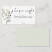 Wilde bloemen baby showers luierloten informatiekaartje (Voorkant / Achterkant)