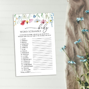 Wilde Bloemen Baby Woord Door Elkaar Game