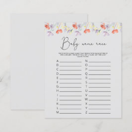 Wilde bloemen Babynamen race spel