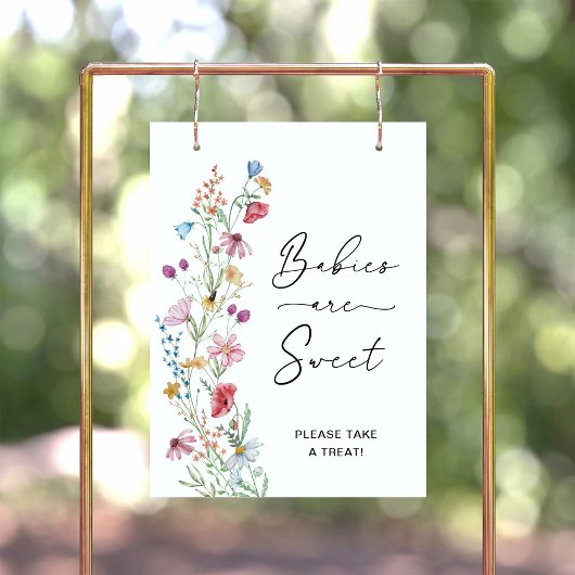 Wilde Bloemen Baby's zijn Lief Poster