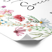 Wilde Bloemen Baby's zijn Lief Poster (Hoek)