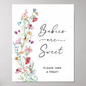 Wilde Bloemen Baby's zijn Lief Poster (Voorkant)