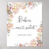 Wilde bloemen Baby's zijn zoet Poster (Voorkant)