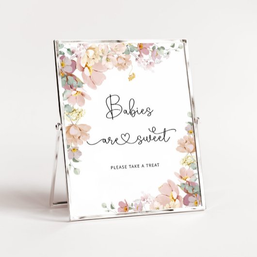 Wilde bloemen Baby's zijn zoet Poster