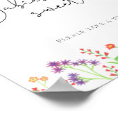 Wilde bloemen baby's zijn zoet poster (Hoek)