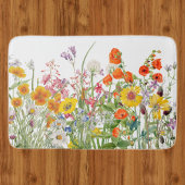 Wilde bloemen badmat