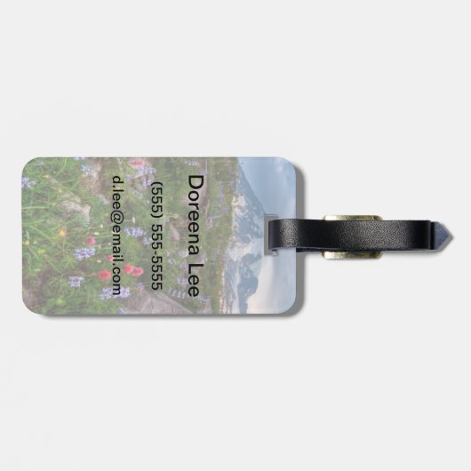 Wilde bloemen bagagelabel (Achterkant horizontaal)