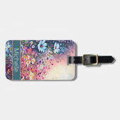 Wilde bloemen bagagelabel (Voorkant horizontaal)