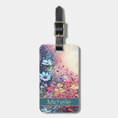 Wilde bloemen bagagelabel (Voorkant verticaal)