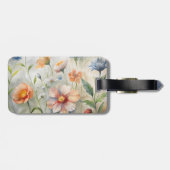Wilde bloemen bagagelabel (Achterkant horizontaal)