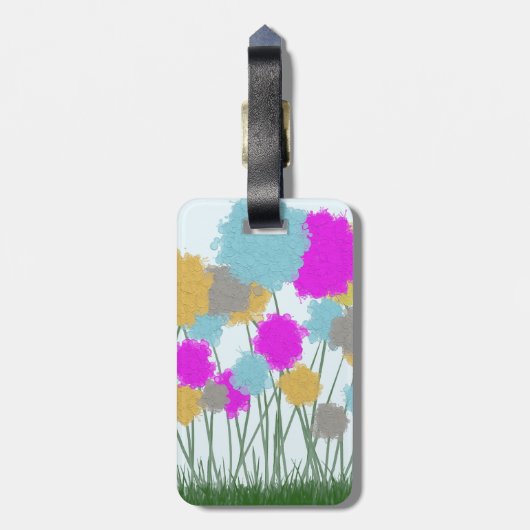 wilde bloemen bagagelabel (Achterkant verticaal)