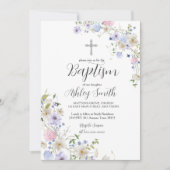 Wilde bloemen — BAPTISM-uitnodiging Kaart (Voorkant)