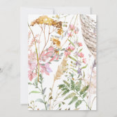 Wilde bloemen — BAPTISM-uitnodiging Kaart (Achterkant)