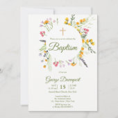Wilde bloemen Baptisme Religieuze gebeurtenis Uitn Kaart (Voorkant)