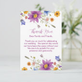 Wilde bloemen bedankkaart (Staand voorkant)