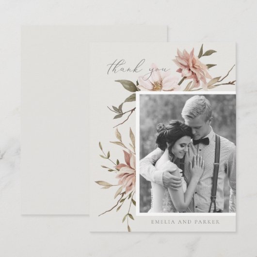 Wilde Bloemen Bedankkaart (Voorkant / Achterkant)