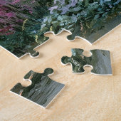 Wilde Bloemen Berg Zonsopgang Schildering Legpuzzel (Zijkant)