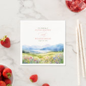 Wilde Bloemen Bergen Natuur Elegante Servetten (Insitu)