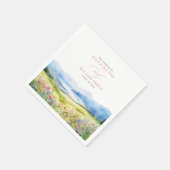 Wilde Bloemen Bergen Natuur Elegante Servetten (Hoek)