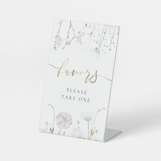 wilde bloemen bevoordelen voetsporen reclamebord met voetstuk (Voorkant)