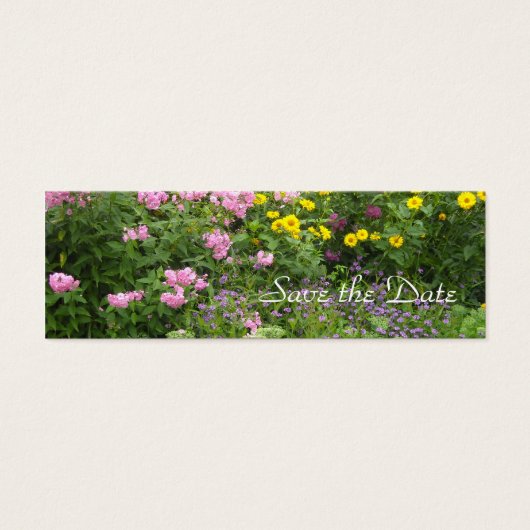 Wilde Bloemen - Bewaar de Datum Mini Visitekaartjes (Voorkant)