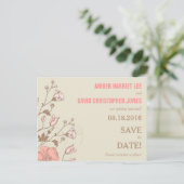 Wilde bloemen Bewaar de datumkaarten Aankondigingskaart (Staand voorkant)