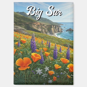 Wilde bloemen Big Sur Californië Reizen Magneet