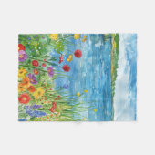Wilde bloemen bij een meer fleece deken (Voorkant (Horizontaal))
