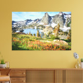 Wilde bloemen bij Minaret Lake Canvas Afdruk (Insitu (Woonkamer))