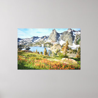 Wilde bloemen bij Minaret Lake Canvas Afdruk