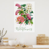  wilde bloemen, bijtende katoenhoudende bloemen poster (Keuken)
