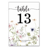 Wilde bloemen Bindende Tabelnummers Dubbelzijdig Kaart (Voorkant)